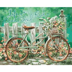 Картины по номерам без коробки Волшебный велосипед, 40х50 см