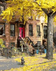 Картины по номерам без коробки Осень в Бруклине