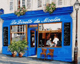 Картины по номерам без коробки Французское кафе